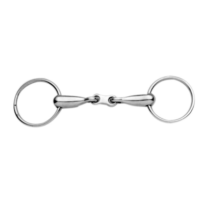Horse loose RING SNAFFLE BITS IN STEELINESS  STEEL  with  french link