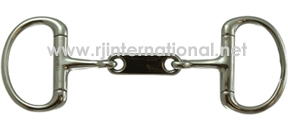 horse  steeliness steel Eggbutt Ring Snaffle Bit  with french link 