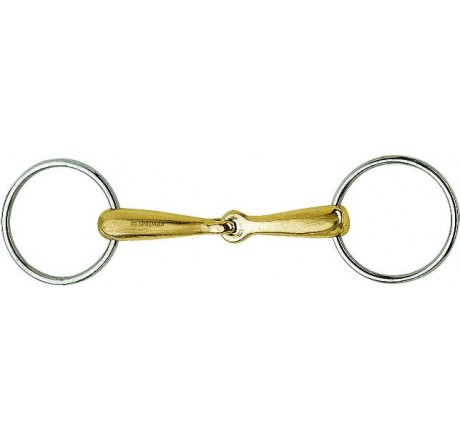 horse  Loose Ring bits  double  joint  with copper mouth 