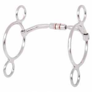 Western 3 ring dutch gag bits with copper roller